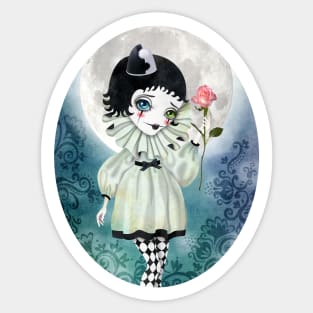 Pierrette Under the Moon Sticker